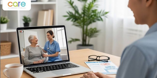 care taker with an old women care taker with an old women